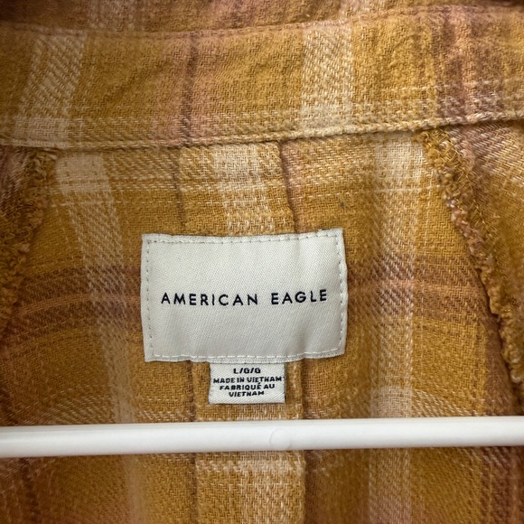 American Eagle Outfitters Yellow Plaid Women's Shirt - Picture 2 of 2